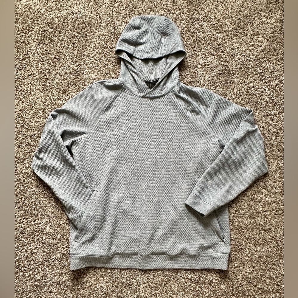 Men's Lululemon Textured Double-Knit Cotton Hoodie - Grey